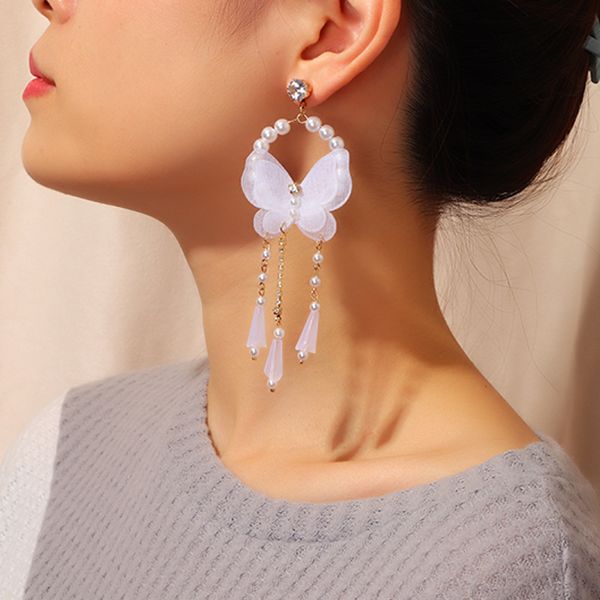 fashion geometry mesh butterfly dangle earrings for women simple butterfly pearl round crystal tassel earrings women jewelry, Silver
fashion geometry mesh butterfly dangle earrings for women simple butterfly pearl round crystal tassel earrings women jewelry, Silver