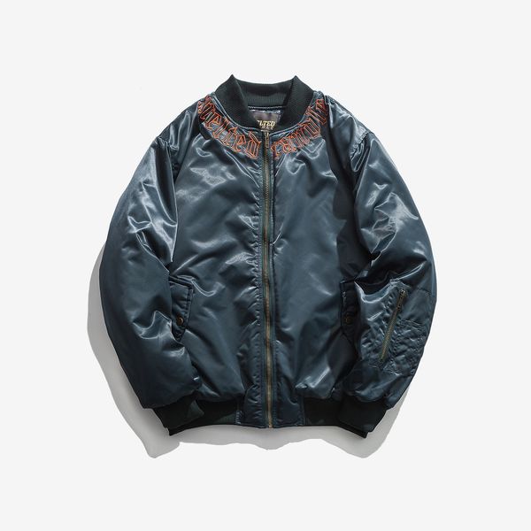 winter jacket pilot jacket european and american style loose thick cotton clothing embroidery craft baseball uniform male, Black
winter jacket pilot jacket european and american style loose thick cotton clothing embroidery craft baseball uniform male, Black