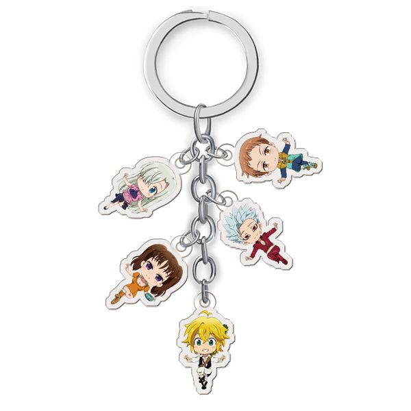 anime the seven deadly sins keychain cartoon two-sided acrylic keychain pendant accessories keyrings, Silver
anime the seven deadly sins keychain cartoon two-sided acrylic keychain pendant accessories keyrings, Silver