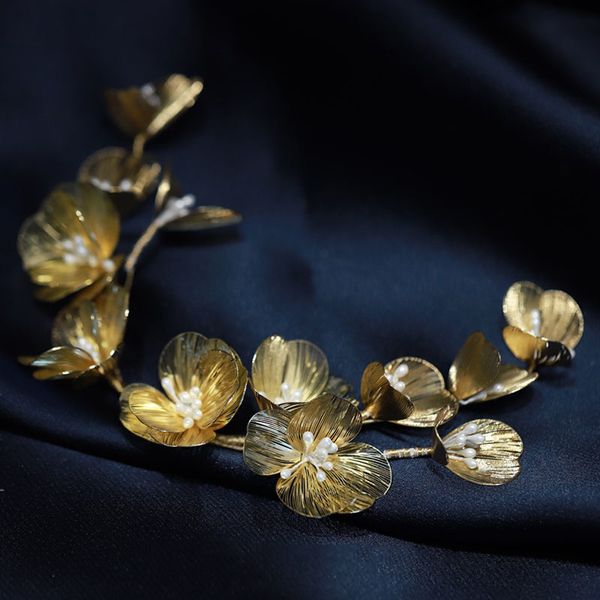 gold flower headband baroque bridal hairbands crown headpiece headdress wedding hair accessories bride tiara jewelry, Golden;white
gold flower headband baroque bridal hairbands crown headpiece headdress wedding hair accessories bride tiara jewelry, Golden;white