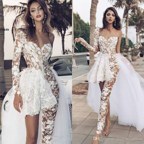 2020 new country wedding jumpsuits with detachable train lace appliqued sweetheart long sleeve boho wedding dress vestidos de novia, White
2020 new country wedding jumpsuits with detachable train lace appliqued sweetheart long sleeve boho wedding dress vestidos de novia, White