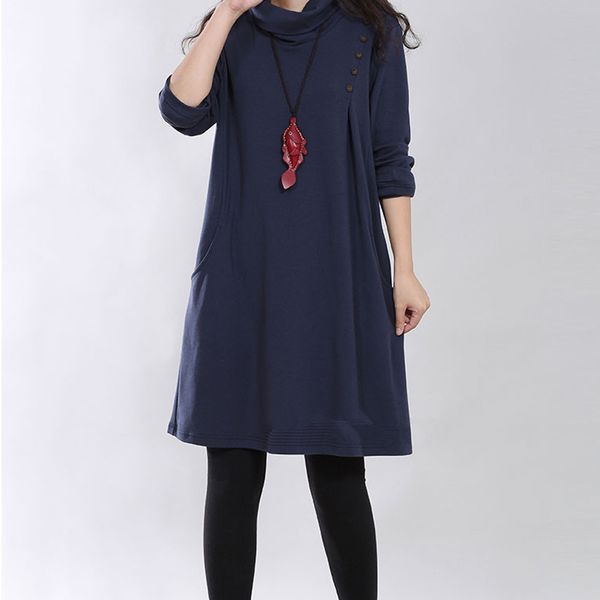 2018 fashion summer dress female women plus size pocket button long sleeves cotton and linen loose dress robe vestidos, Black;gray
2018 fashion summer dress female women plus size pocket button long sleeves cotton and linen loose dress robe vestidos, Black;gray