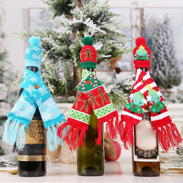 christmas wine bottle xmas set tree santa snowflake table decorations print hat scarf cover ornament dinner home party
christmas wine bottle xmas set tree santa snowflake table decorations print hat scarf cover ornament dinner home party