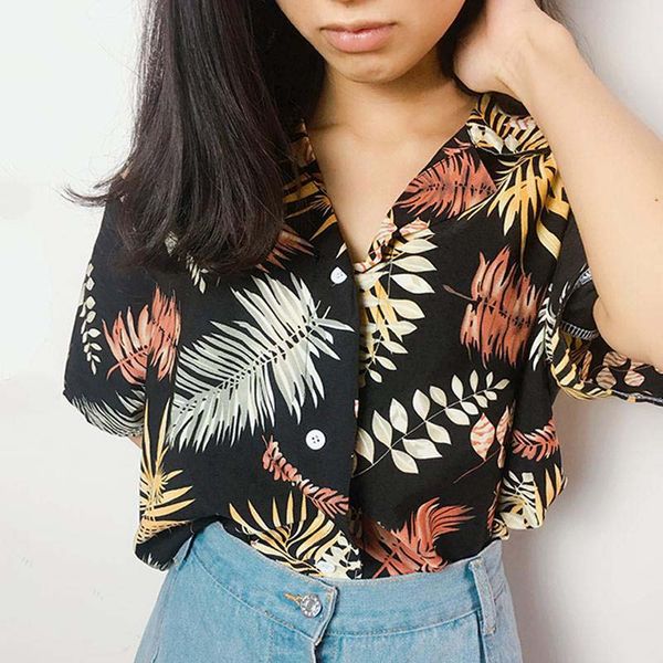 2019 summer women's casual blouse shirt leaves chiffon print v-neck half sleeve lady's fashion women loose blusas, White
2019 summer women's casual blouse shirt leaves chiffon print v-neck half sleeve lady's fashion women loose blusas, White