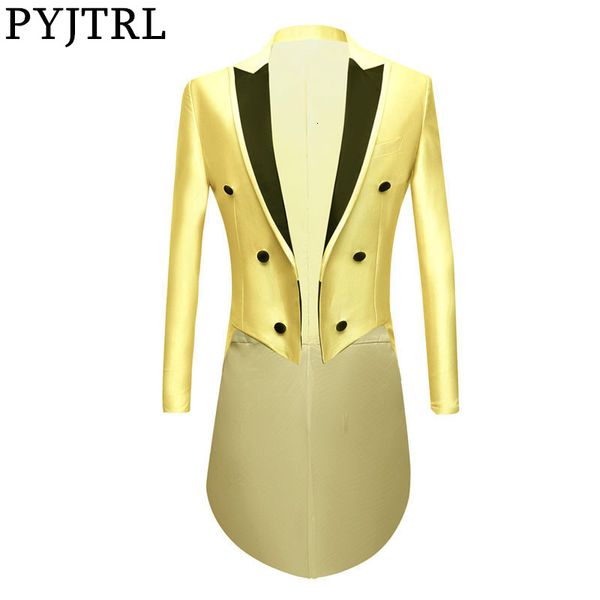 pyjtrl gentlemen shiny yellow champagne burgundy purple white wedding groom tuxedo blazers stage singers prom tailcoat costume, White;black
pyjtrl gentlemen shiny yellow champagne burgundy purple white wedding groom tuxedo blazers stage singers prom tailcoat costume, White;black