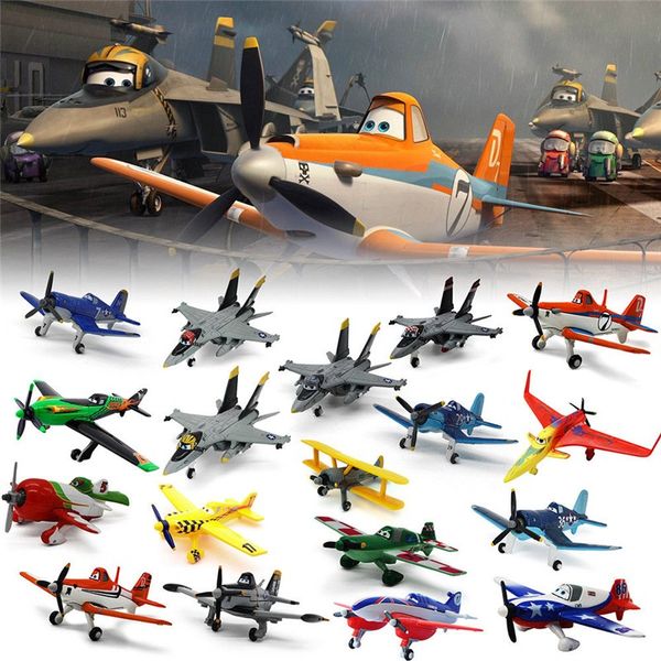 

Pixar Planes 1:55 10-12cm No.72 Skipper Dusty Crophopper The King Ishani Shipboard Aircraft Echo Metal Diecast Toy Plane Loose