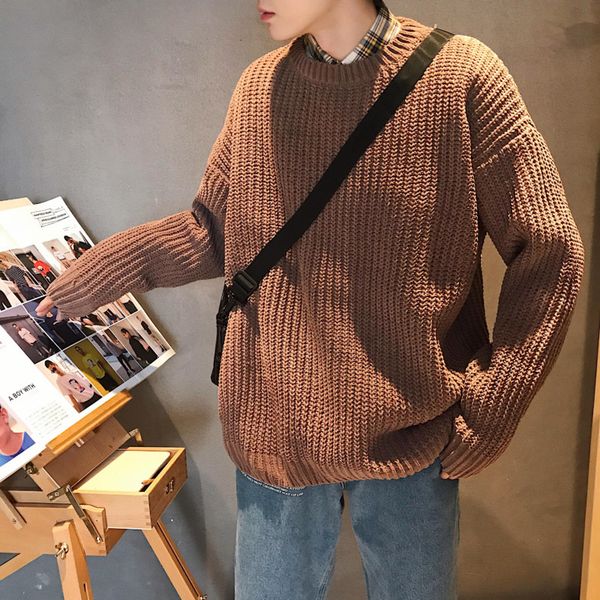 winter thick sweater men's warm fashion solid color o-neck knit pullover men loose long-sleeved sweater male sweter clothes, White;black
winter thick sweater men's warm fashion solid color o-neck knit pullover men loose long-sleeved sweater male sweter clothes, White;black