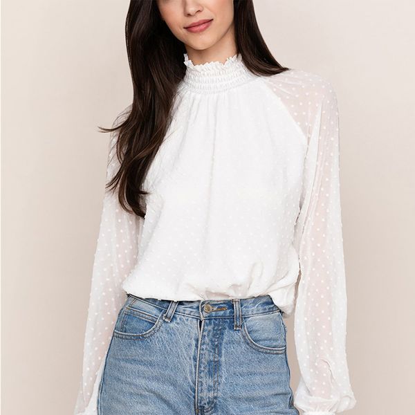 summer 2020 long collar chiffon shirt women's long sleeve loose chiffon shirt, White
summer 2020 long collar chiffon shirt women's long sleeve loose chiffon shirt, White