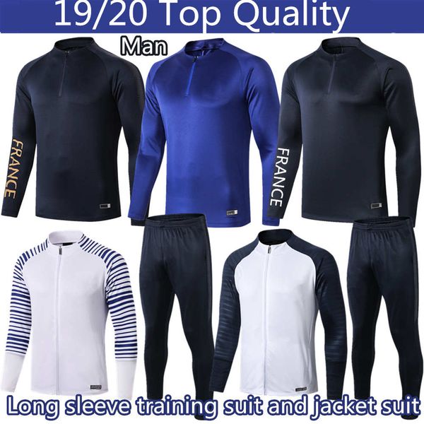 france long sleeve soccer tracksuit suit man soccer jacket and pants 19/20 thailand football tracksuit s, Black
france long sleeve soccer tracksuit suit man soccer jacket and pants 19/20 thailand football tracksuit s, Black
