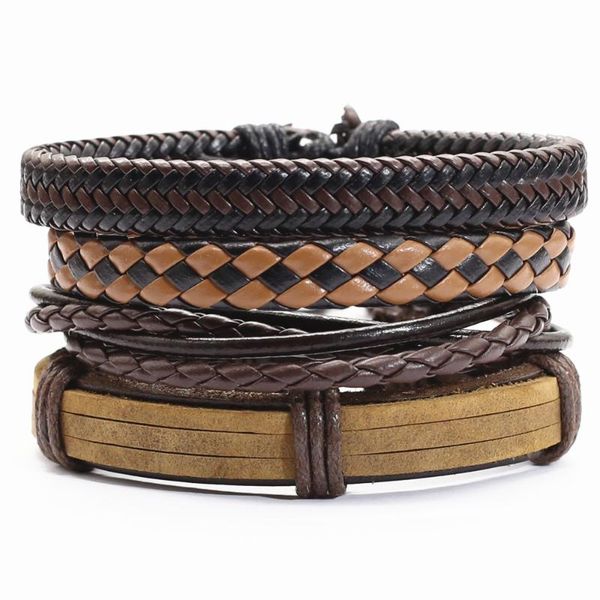 brown black handmade tree new punk 4 pcs/set multilayer wood beads charm leather bracelets men bracelets women homme jewelry, Golden;silver
brown black handmade tree new punk 4 pcs/set multilayer wood beads charm leather bracelets men bracelets women homme jewelry, Golden;silver