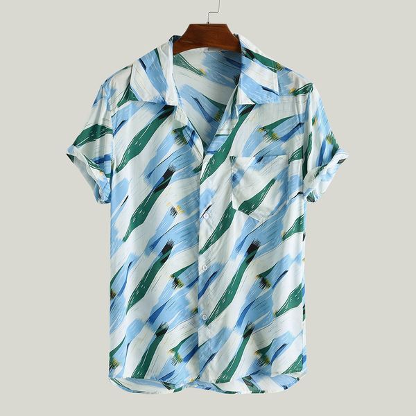 men short sleeve hawaiian shirt 2019 tropical mens printed hawaiian loose beachwear short sleeve casual buttons shirt, White;black
men short sleeve hawaiian shirt 2019 tropical mens printed hawaiian loose beachwear short sleeve casual buttons shirt, White;black