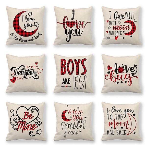 plaid printed pillow case moon letters soft valentine's day wedding decoration cushion couple home sofa car decor pillow cover
plaid printed pillow case moon letters soft valentine's day wedding decoration cushion couple home sofa car decor pillow cover
