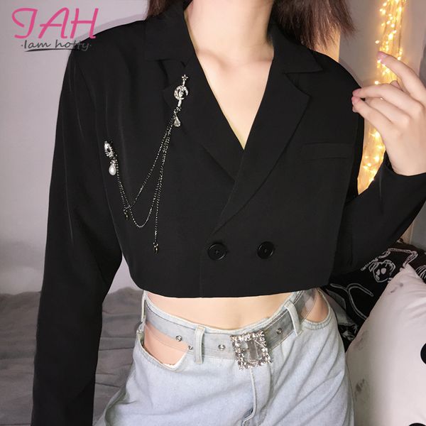iamy women blazer zipper fashion 2019 casual suit jacket long sleeve v-neck short outwear, White;black
iamy women blazer zipper fashion 2019 casual suit jacket long sleeve v-neck short outwear, White;black