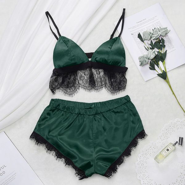 sleepwear women's pajama set lingerie lace sleeveless sleepwear sleep +briefs nightwear silk robes for women, Black;red
sleepwear women's pajama set lingerie lace sleeveless sleepwear sleep +briefs nightwear silk robes for women, Black;red