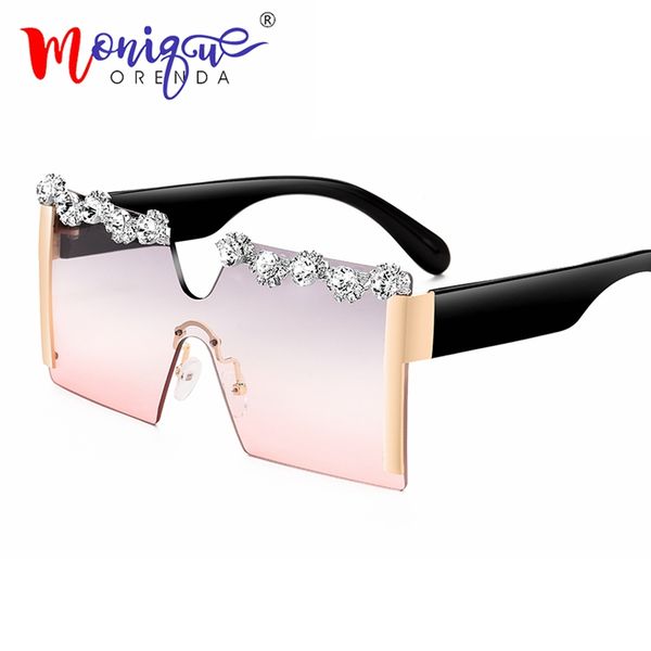sunglasses 2021 oversized square rimless women brand designer flat jewel sun glasses female one piece gafa de sol 6931, White;black
sunglasses 2021 oversized square rimless women brand designer flat jewel sun glasses female one piece gafa de sol 6931, White;black