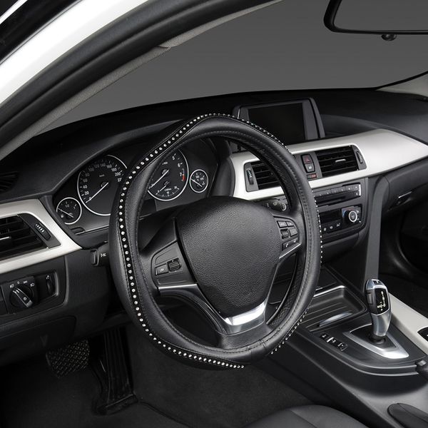 38cm/15" diameter fashion steering wheel cover black lychee pattern with luxury crystal rhinestone steering wheel covers
38cm/15" diameter fashion steering wheel cover black lychee pattern with luxury crystal rhinestone steering wheel covers