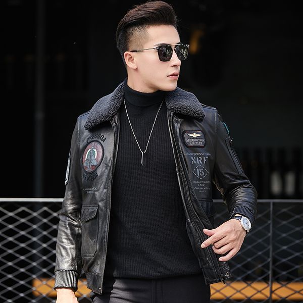 genuine leather jacket men winter jacket lamb fur collar real sheepskin coat mens warm down cotton chaqueta sls2826 yy415, Black
genuine leather jacket men winter jacket lamb fur collar real sheepskin coat mens warm down cotton chaqueta sls2826 yy415, Black