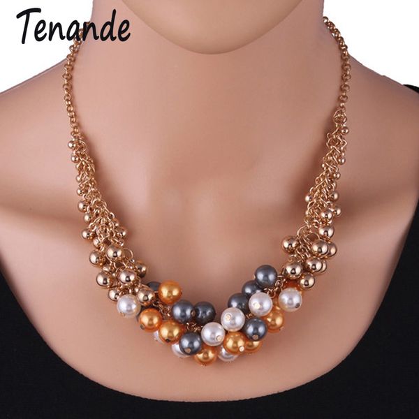 tenande vintage simulated pearl necklaces for women statement jewelry maxi multilayer bead necklaces & pendants colar accessory, Golden;silver
tenande vintage simulated pearl necklaces for women statement jewelry maxi multilayer bead necklaces & pendants colar accessory, Golden;silver