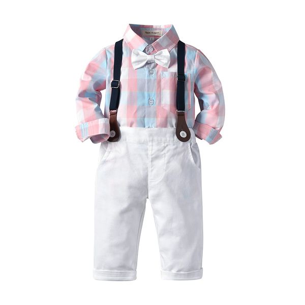 children's clothing kid's long-sleeved shirt + casual pants + suspenders boy gentleman clothes baby holiday clothes two-piece suit, White
children's clothing kid's long-sleeved shirt + casual pants + suspenders boy gentleman clothes baby holiday clothes two-piece suit, White