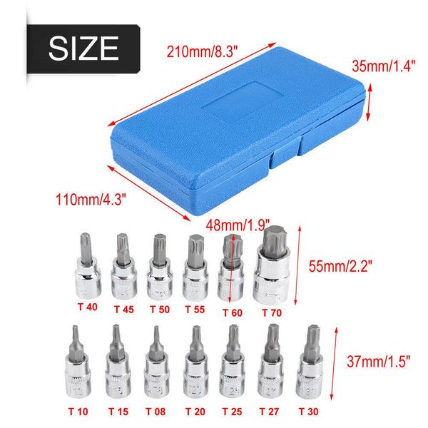 13pcs torx star bit оправа set 1 / 2inch 3 / 8inch 1 / 4inch drive
13pcs torx star bit оправа set 1 / 2inch 3 / 8inch 1 / 4inch drive