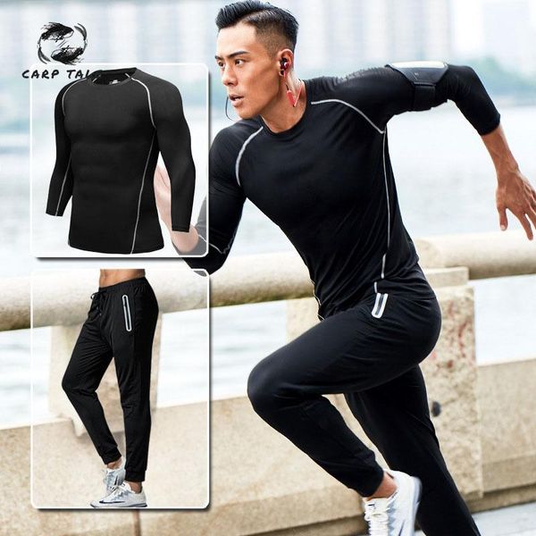 spring new two-piece men's long-sleeved quick-drying suit men's tights outdoor running sports training clothes tide, Gray
spring new two-piece men's long-sleeved quick-drying suit men's tights outdoor running sports training clothes tide, Gray