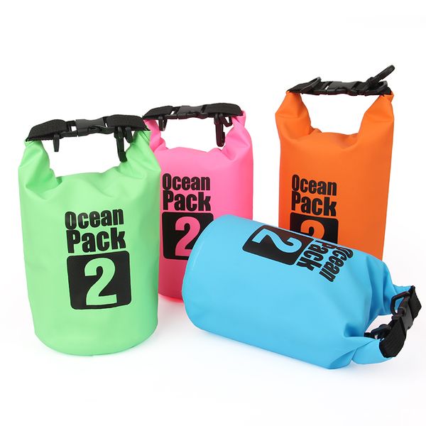 

2l outdoor traveling drifting waterproof ultralight rafting bag camping dry bags box hiking pvc waterbag waterproof backpack