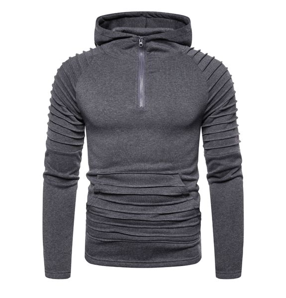 2019 autumn man casual hooded sweatshirts slim fit solid sports hoodies male pocket sweatshirt long sleeve zipper hoodies, Black
2019 autumn man casual hooded sweatshirts slim fit solid sports hoodies male pocket sweatshirt long sleeve zipper hoodies, Black