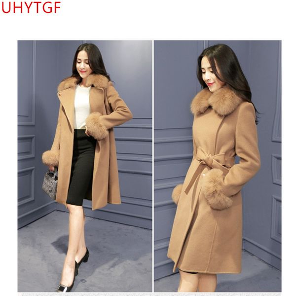 winter coat ladies fur collar jacket slim women cashmere coat new long sleeve elegant women coats fashion long woolen 768, Black
winter coat ladies fur collar jacket slim women cashmere coat new long sleeve elegant women coats fashion long woolen 768, Black