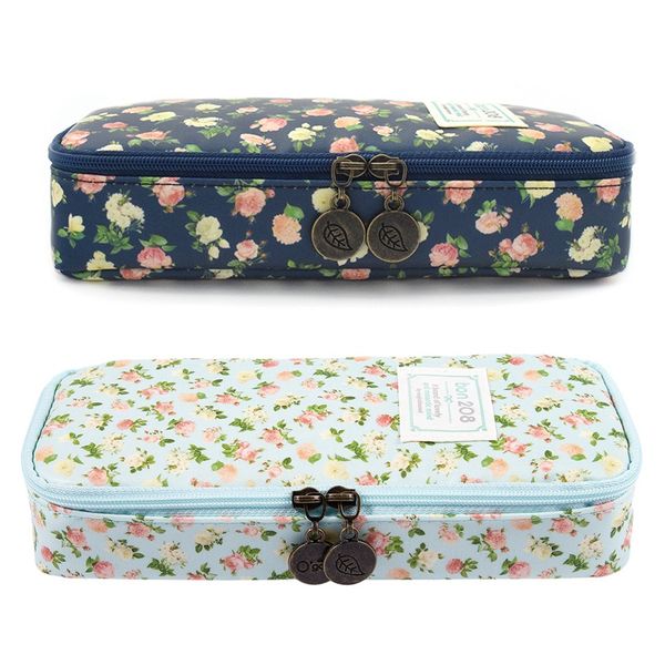 2 pcs pencil case, pen bag makeup pouch zipper box office organizer rose floral - light blue & cyan
2 pcs pencil case, pen bag makeup pouch zipper box office organizer rose floral - light blue & cyan