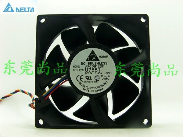 delta afc0912df u7581 9032 12v 1.43a fan of wind capacity 9cm chassis fan 
delta afc0912df u7581 9032 12v 1.43a fan of wind capacity 9cm chassis fan