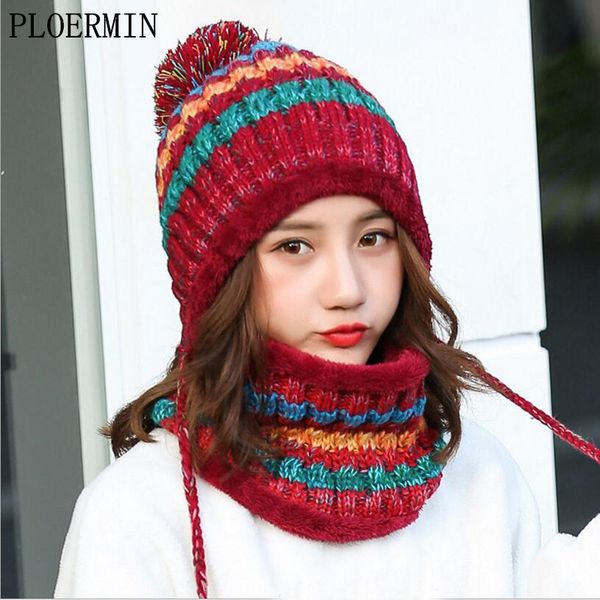 women plus velvet knitted hat scarf set autumn winter thick beanie baggy girls warm fleece ski cap fashion neckerchief scarves, Blue;gray
women plus velvet knitted hat scarf set autumn winter thick beanie baggy girls warm fleece ski cap fashion neckerchief scarves, Blue;gray