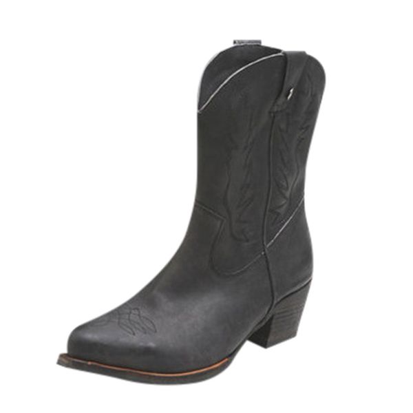 fashion womens boots slip-on leather round toe low-heeled shoes cowboy knight boots fashion leisure soft comfortable durable, Black
fashion womens boots slip-on leather round toe low-heeled shoes cowboy knight boots fashion leisure soft comfortable durable, Black