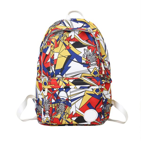 

дизайнерский рюкзак роскошный дизайнерский рюкзак контрастный стиль граффити многоцветный новые зимние продукты школьная сумка печать высоко