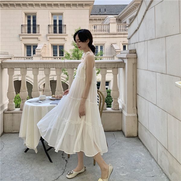 korean version of the dress summer 2019 net red temperament sling beach wind long skirt holiday wind pleated chiffon skirt wild, Black;pink
korean version of the dress summer 2019 net red temperament sling beach wind long skirt holiday wind pleated chiffon skirt wild, Black;pink