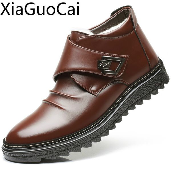 Genuine Leather Mens Snow Boots Winter Fur Cotton Warm Male Ankle Boots Outdoors Waterproof and Slip-proof Mens High Top, Black
Genuine Leather Mens Snow Boots Winter Fur Cotton Warm Male Ankle Boots Outdoors Waterproof and Slip-proof Mens High Top, Black