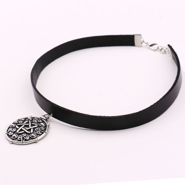yennefer medallion pendant black leather choker necklace wizard 3 wild hunt game cosplay gothic necklace women jewelry wholesale, Silver
yennefer medallion pendant black leather choker necklace wizard 3 wild hunt game cosplay gothic necklace women jewelry wholesale, Silver