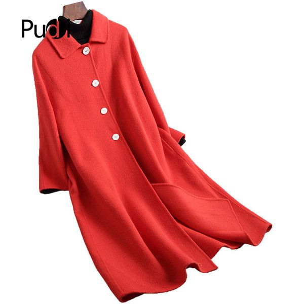 pudi a38411 2019 women new fashion bright color double wool jacket lady style leisure fall/winter wool coat, Black
pudi a38411 2019 women new fashion bright color double wool jacket lady style leisure fall/winter wool coat, Black
