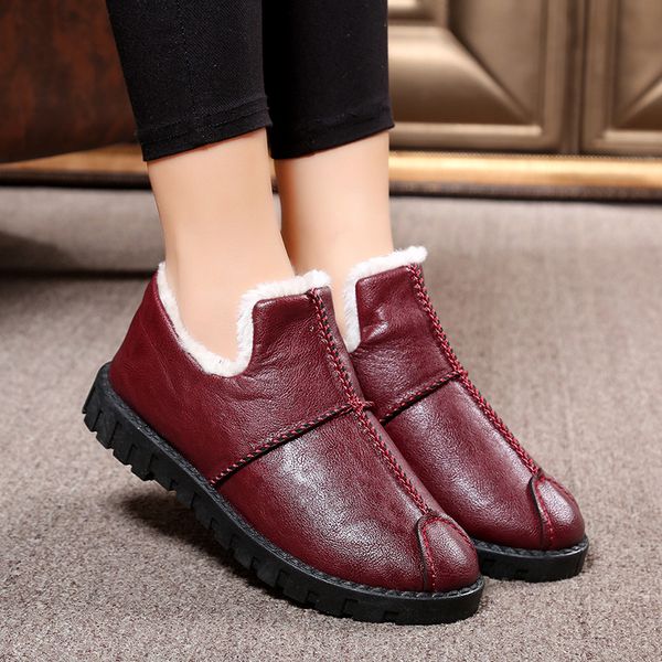 snow boots women 2019 winter flat ankle boots female slip on furry fur skid plus size warm plush couple style cotton, Black
snow boots women 2019 winter flat ankle boots female slip on furry fur skid plus size warm plush couple style cotton, Black
