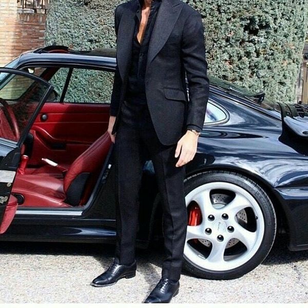 wide peak lapel black men suits groom wedding tuxedo groomsmen outfit 2piece coat pants prom party slim fit men blazer costumes pour hommes, Black;gray
wide peak lapel black men suits groom wedding tuxedo groomsmen outfit 2piece coat pants prom party slim fit men blazer costumes pour hommes, Black;gray
