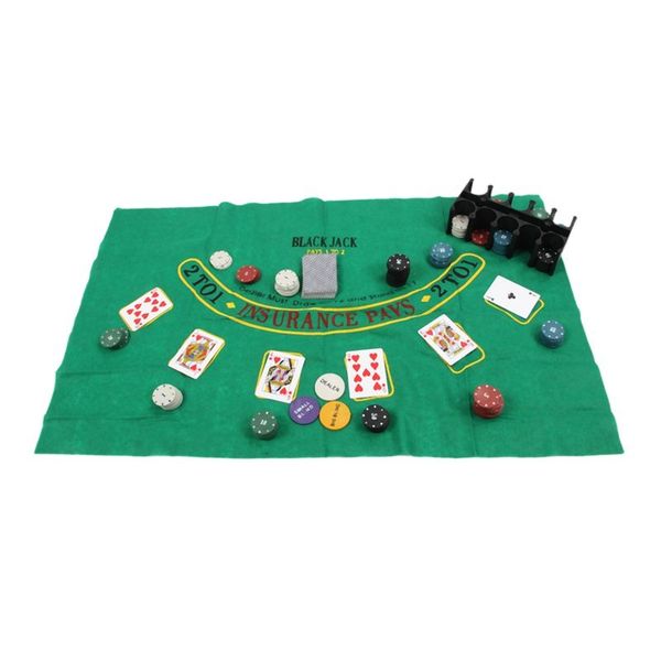 super deal - 200 baccarat chips bargaining poker set blackjack table cloth blinds dealer cards with running pants, Black;blue
super deal - 200 baccarat chips bargaining poker set blackjack table cloth blinds dealer cards with running pants, Black;blue