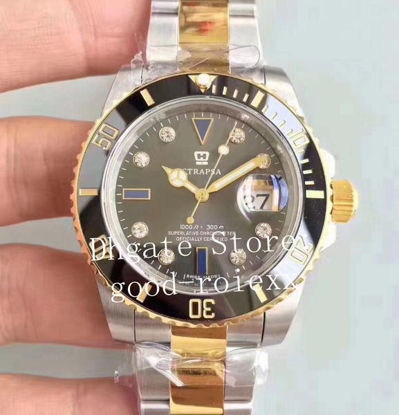 luxury ew factory automatic cal.3135 watch mens ceramic bezel diamond dial gold watches men dive sport sub 116613 eta oyster wristwatches, Slivery;brown
luxury ew factory automatic cal.3135 watch mens ceramic bezel diamond dial gold watches men dive sport sub 116613 eta oyster wristwatches, Slivery;brown
