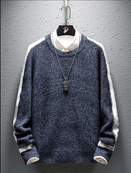 patchwork slim striped mens sweaters winter camouflage loose o-neck pullover men casual long sleeve clothing, White;black
patchwork slim striped mens sweaters winter camouflage loose o-neck pullover men casual long sleeve clothing, White;black
