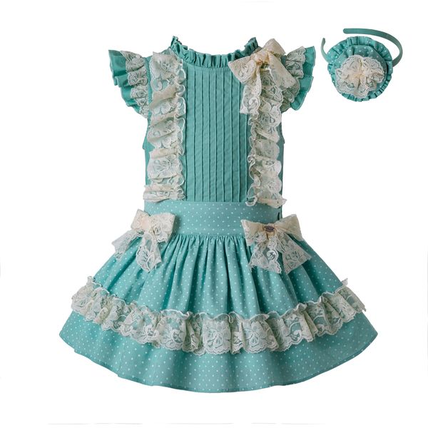 Pettigirl Summer Mint Green Designer Baby Girl Clothes Set Round Collar Flower Cotton Shirt +Lace Skirt And Headwear G-DMCS201-C138
Pettigirl Summer Mint Green Designer Baby Girl Clothes Set Round Collar Flower Cotton Shirt +Lace Skirt And Headwear G-DMCS201-C138