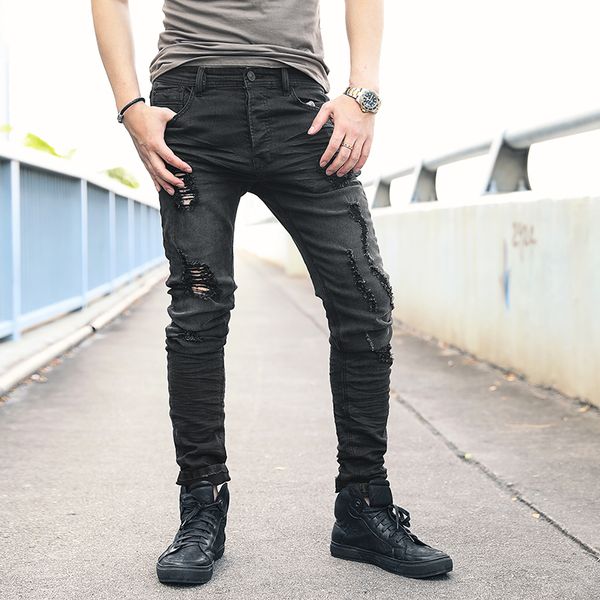 fashion streetwear men jeans black color spliced designer hip hop denim cargo pants big size 29-42 biker jeans men, Blue
fashion streetwear men jeans black color spliced designer hip hop denim cargo pants big size 29-42 biker jeans men, Blue