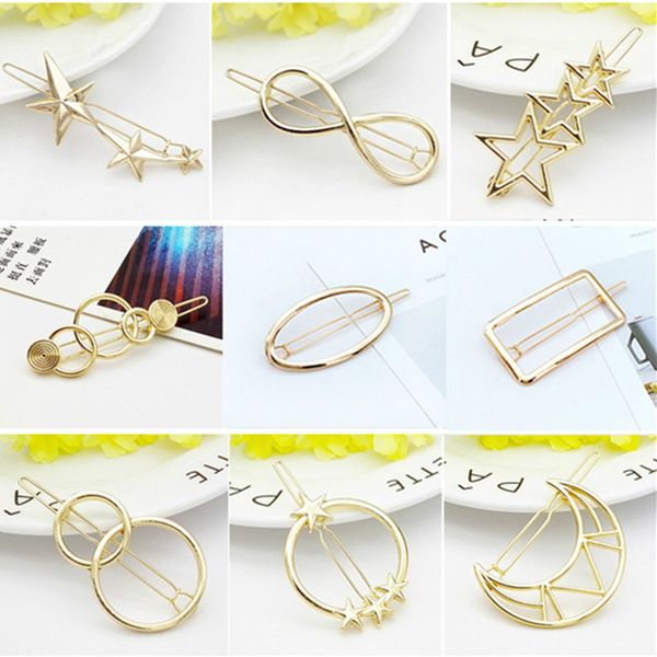 1 pcs metal stars moon fashion hair clip for women elegant korean design snap barrette stick hairpin hair styling accessories
1 pcs metal stars moon fashion hair clip for women elegant korean design snap barrette stick hairpin hair styling accessories