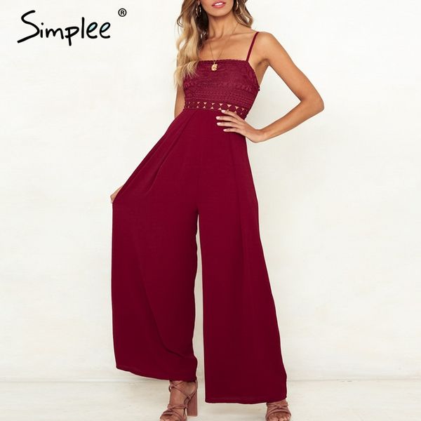 simplee lace women long summer jumpsuit spagetti strap hollow out chiffon black jumpsuit vintage wide leg party overall, Black;white
simplee lace women long summer jumpsuit spagetti strap hollow out chiffon black jumpsuit vintage wide leg party overall, Black;white