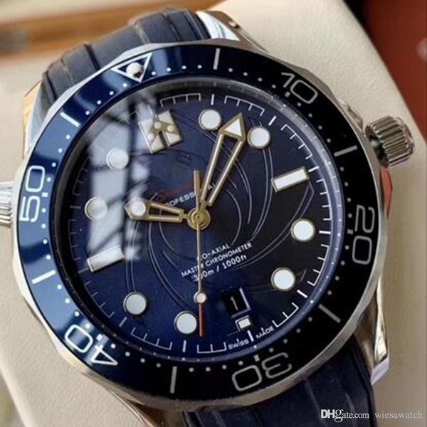 luxury co axial master automatic movement blue ceramic bezel dial diver 300m james bond 007 men sea glass back rubber strap wristwatches, Slivery;brown
luxury co axial master automatic movement blue ceramic bezel dial diver 300m james bond 007 men sea glass back rubber strap wristwatches, Slivery;brown