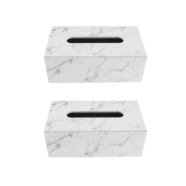 set of 2 pu leather facial tissue dispenser box cover holders rectangle napkin organizer for kitchen and office room, white marble
set of 2 pu leather facial tissue dispenser box cover holders rectangle napkin organizer for kitchen and office room, white marble