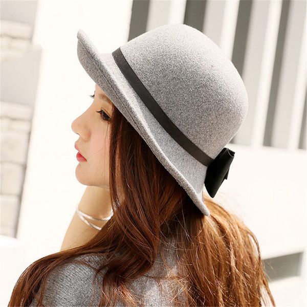 2019 spring fashion vintage women hat ladies wool hats bucket dome bow felt hats women cap fashion hat 7 color chapeu #30, Blue;gray
2019 spring fashion vintage women hat ladies wool hats bucket dome bow felt hats women cap fashion hat 7 color chapeu #30, Blue;gray