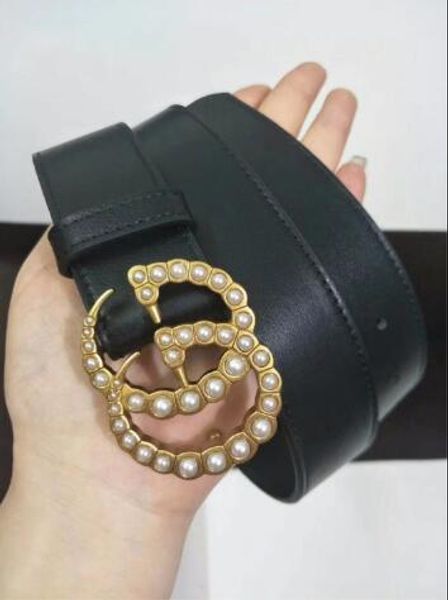 men's and women's belts large crystal pearl buckle belt men's chastity belt fashion men's belts, Black;brown
men's and women's belts large crystal pearl buckle belt men's chastity belt fashion men's belts, Black;brown